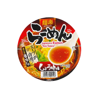 Hikari - Menraku Instant Noodles - Shoyu 12 x 76.7g