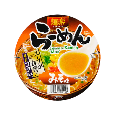 Hikari - Menraku Instant Noodles - Miso 12 x 90.9g