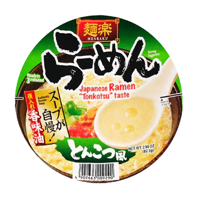 Hikari - Menraku Instant Noodles - Tonkotsu 12 x 82.3g
