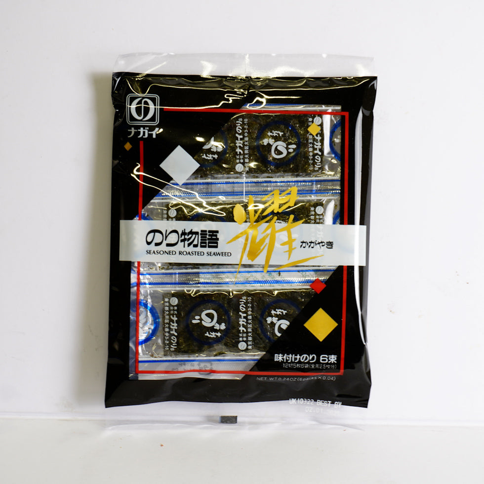 Nagai - Ajitsuke Kagayaki – Seasoned Roasted Nori - 40.8 g (6 Packets)