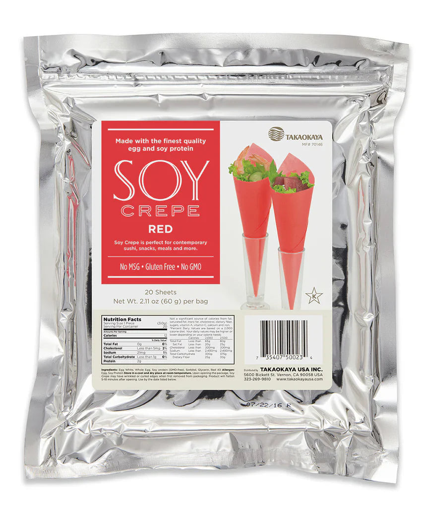 Takaoka - Sushi Soy Wrappers – Red 60 g (20 Sheets)