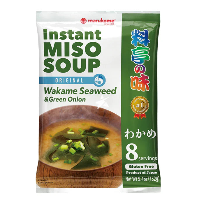 Marukome - Ryotei No Aji - Instant Miso Soup - Vegetarian Wakame 8 Servings (152g)