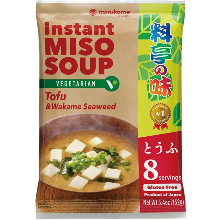 Marukome - Ryotei No Aji - Instant Miso Soup - Vegetarian Tofu 8 Servings (152g)