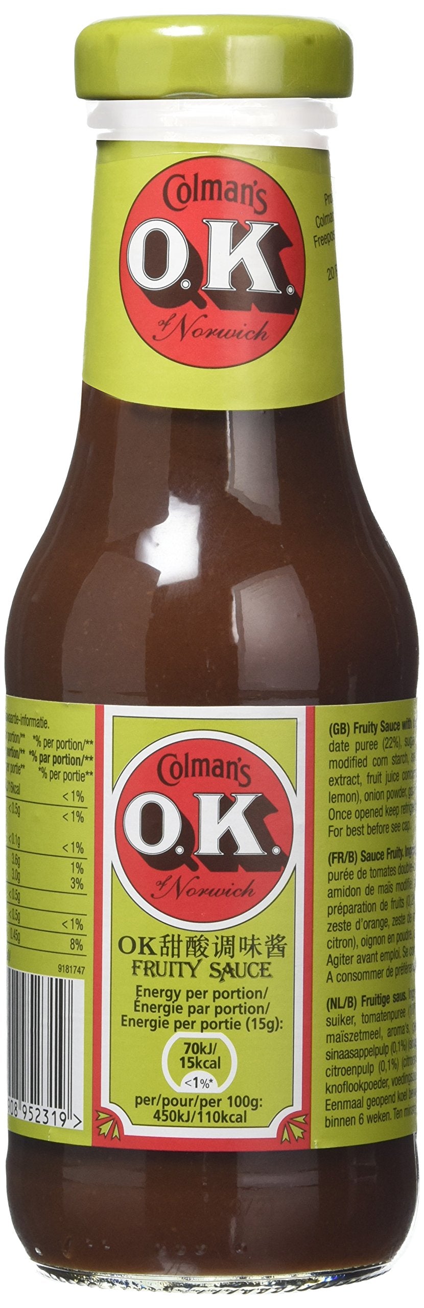 Colman's - OK Fruity Sauce 335g
