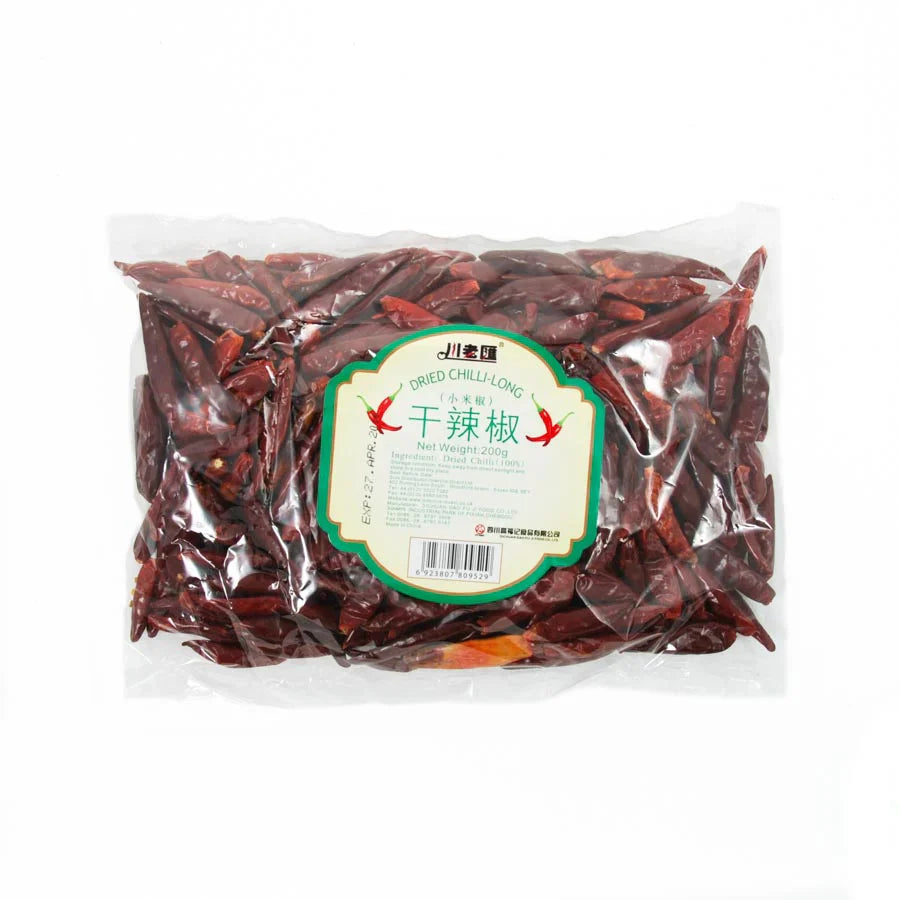 CLH - Dried Whole Long Red Chillies 200g