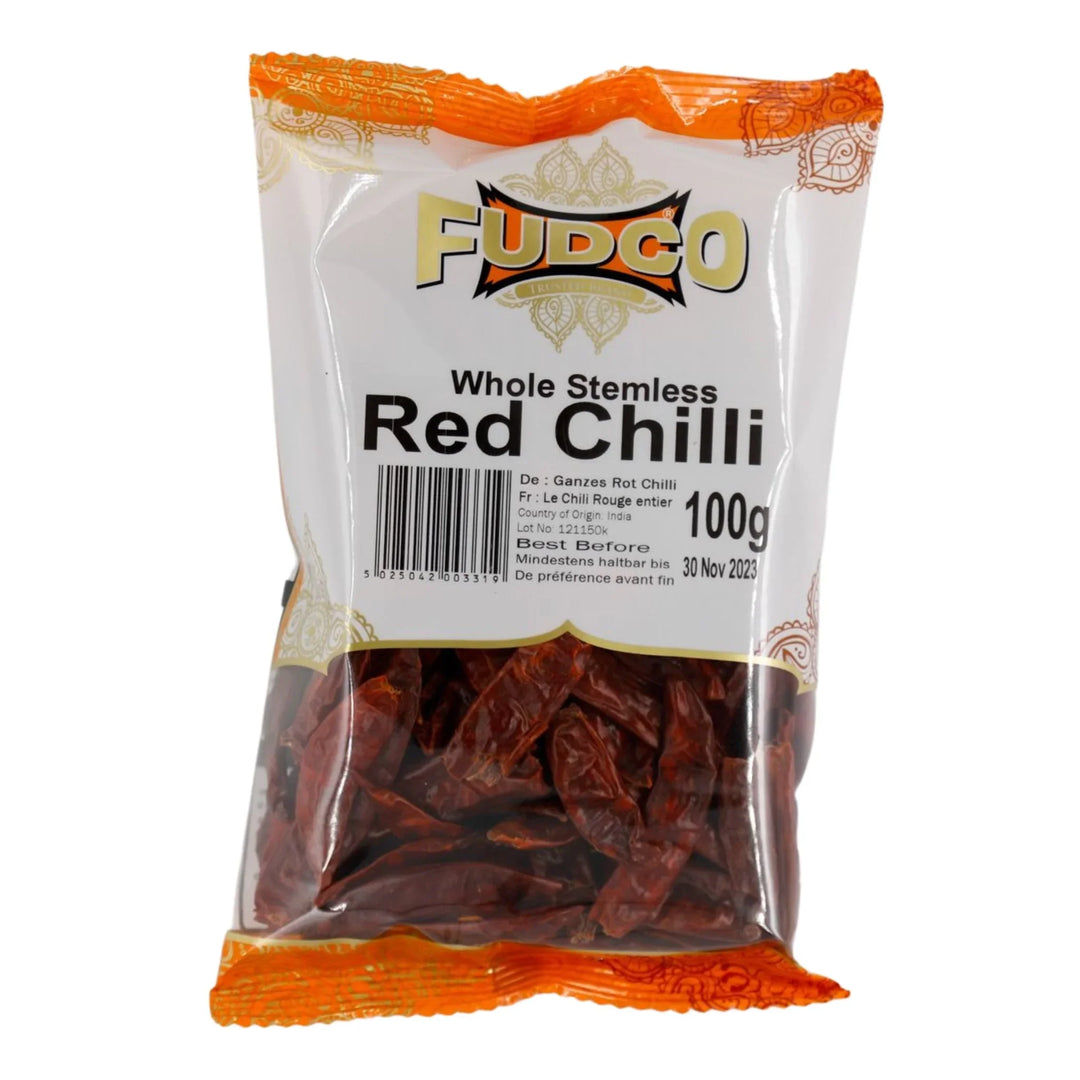 Fudco - Whole Stemless Red Chillis 100g