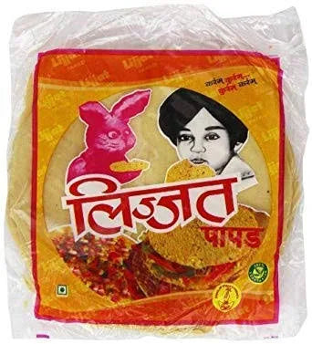 Lijjat - Udad / Urid Poppadoms - Plain 200g