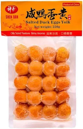 Shen Dan - Salted Duck Egg Yolks - Medium Size 140g (20pcs)