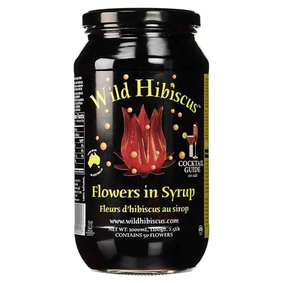 Wild Hibiscus Flowers in Syrup 1.1kg (50pcs)