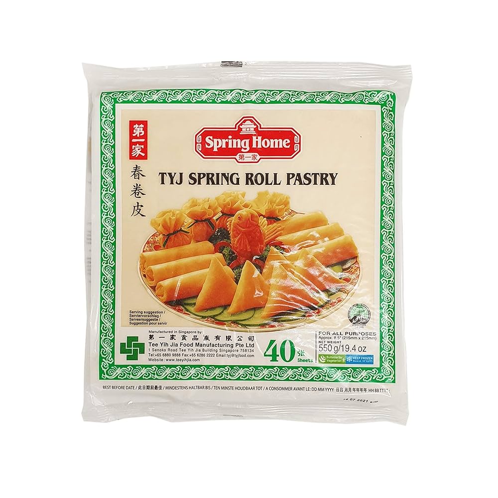TYJ - Spring Roll Pastry Sheets 21.5cm×21.5cm 550g