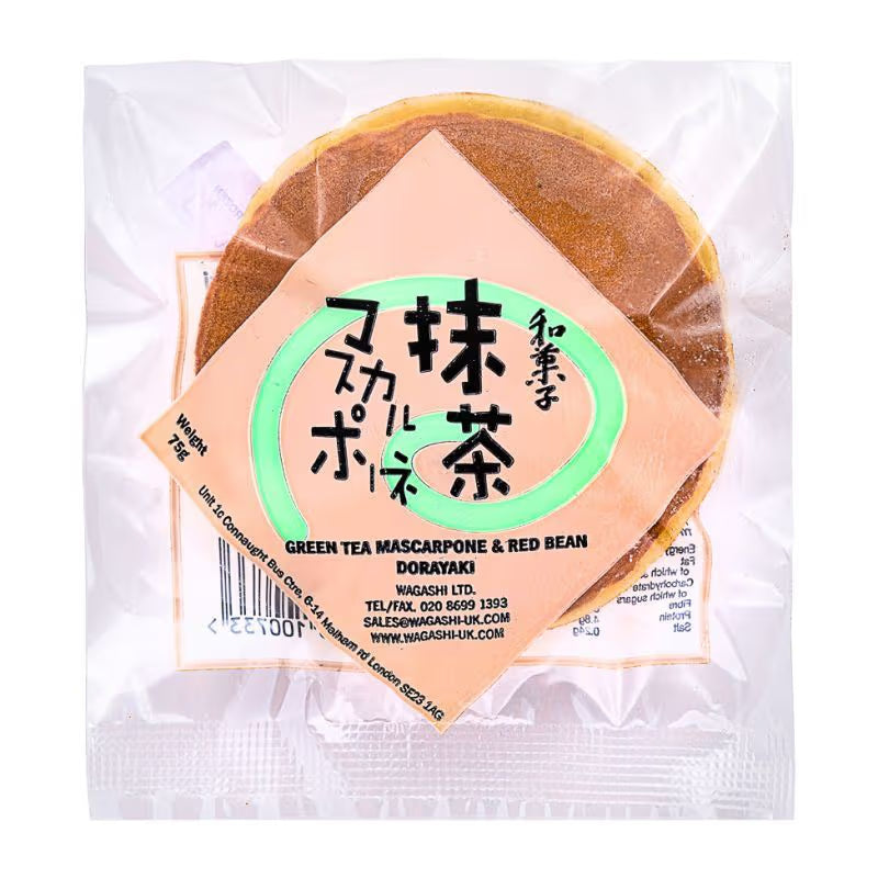Wagashi - Green Tea Mascarpone & Red Bean Dorayaki 75g (1pc)