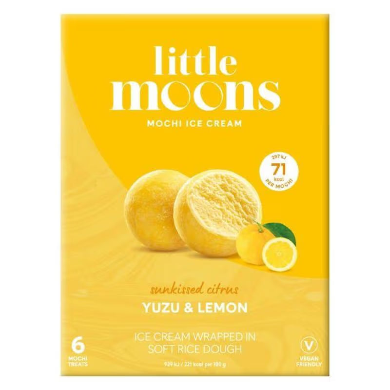 Little Moons - Mochi Ice Cream - Vegan Yuzu Lemon 6pcs x 32g