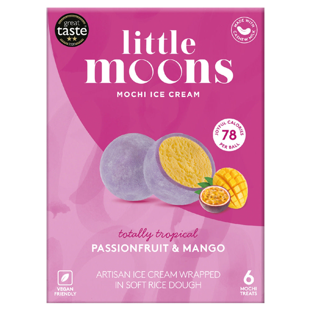 Little Moons - Vegan Mochi Ice Cream - Tropical Mango & Passionfruit 6pcs x 32g