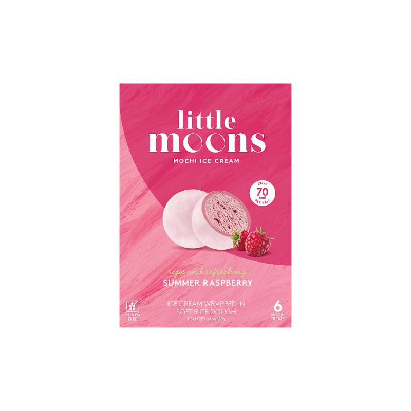 Little Moons - Mochi Ice Cream - Raspberry & Lychee 6pcs x 32g