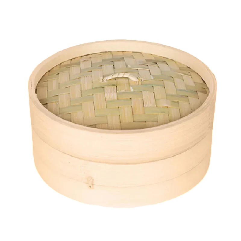 Bamboo Steamer Basket With Lid - 10 inches